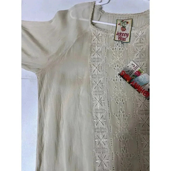 Johnny Was Blouse Tunic Embroidered Womens Size S Lace Boho - Picture 6 of 10